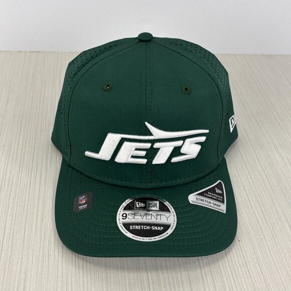 New Era 9Seventy New York Jets Stretch Snap Perf Hat Cap Green Adjustable NEW - Picture 1 of 6